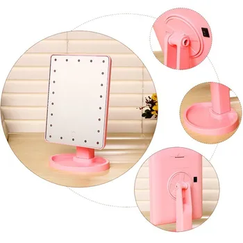 360 Degrees Rotation Makeup Mirror Adjustab LED Touch Screen 10X Table Desktop Makeup led mirror Batteries Use 22 Lights Vanity
360 Degrees Rotation Makeup Mirror Adjustab LED Touch Screen 10X Table Desktop Makeup led mirror Batteries Use 22 Lights Vanity