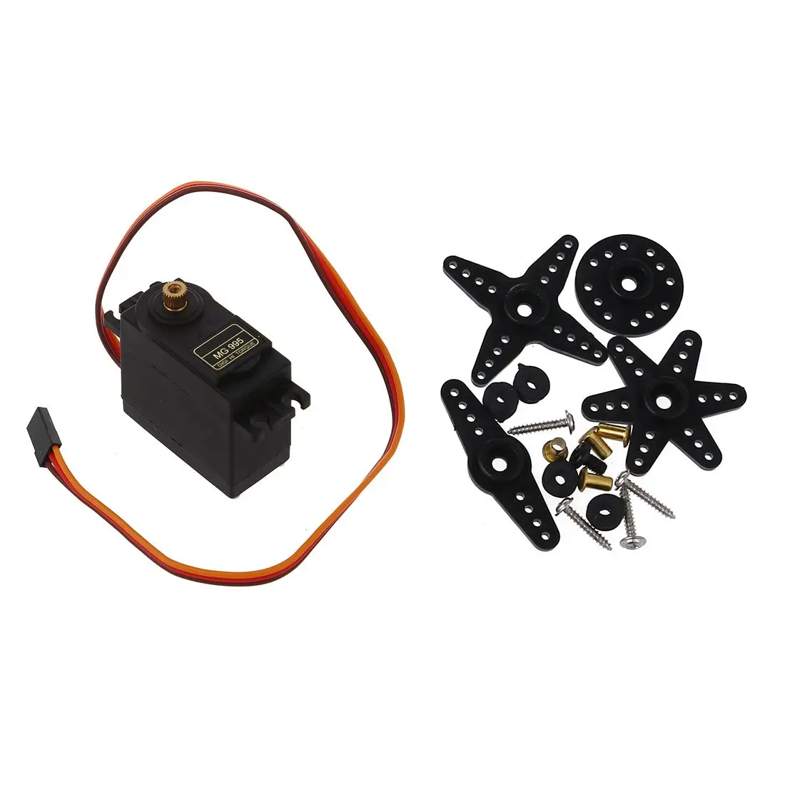 WSFS Hot 4 Pack MG995 Metal Gear High Speed Torque RC Servo for Robot Car Aircraft With Futaba junior connector
WSFS Hot 4 Pack MG995 Metal Gear High Speed Torque RC Servo for Robot Car Aircraft With Futaba junior connector