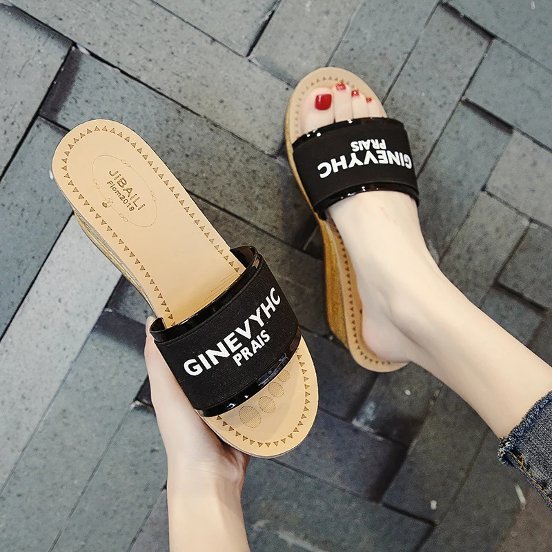 2019 Women Slippers Thick Bottom Summer Slides Wedge Slides Roman Platform Slippers Women Beach Shoe Black
2019 Women Slippers Thick Bottom Summer Slides Wedge Slides Roman Platform Slippers Women Beach Shoe Black