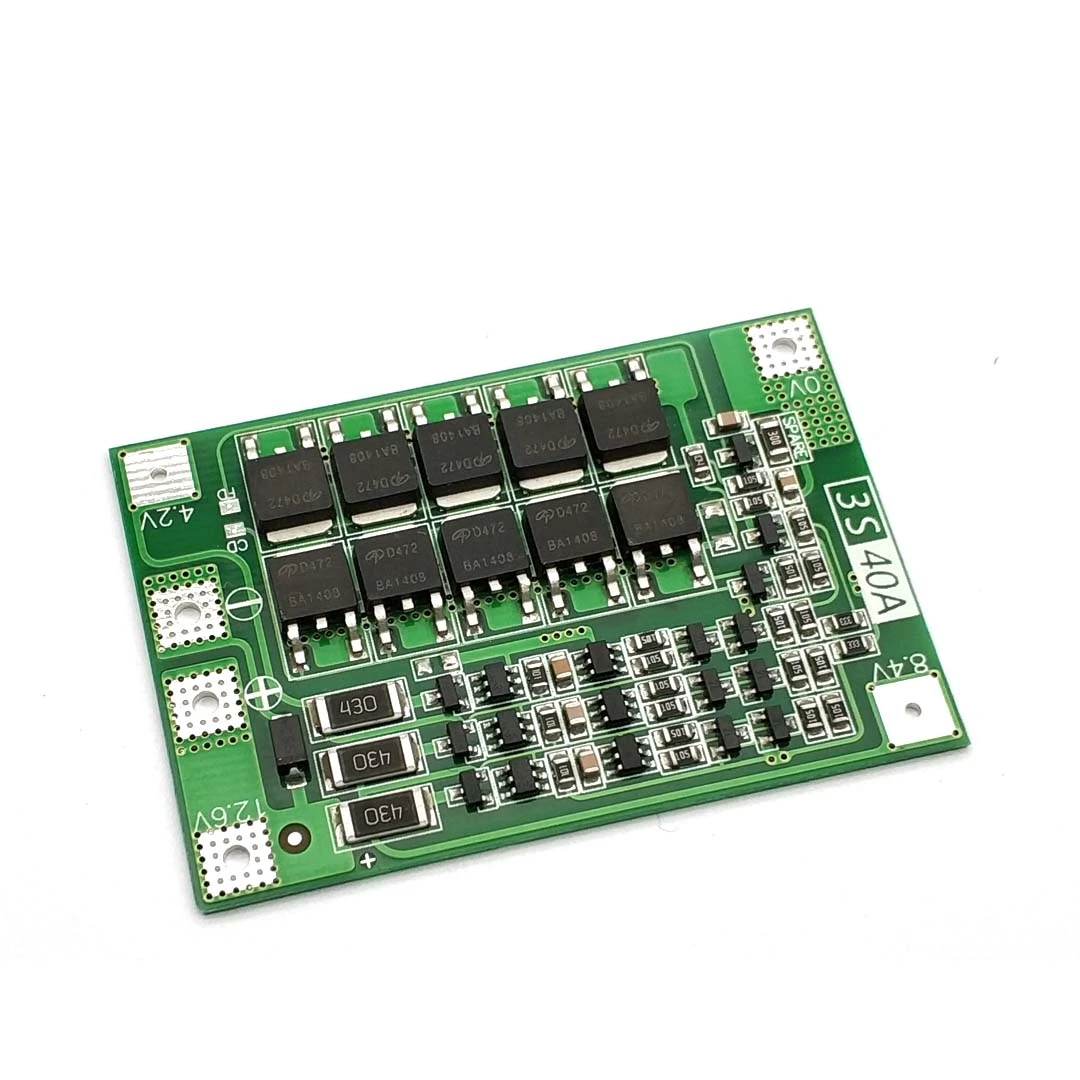 3S 40A Li-ion Lithium Battery Charger Lipo Cell Module PCB BMS Protection Board For Drill Motor 12.6V With Balance
3S 40A Li-ion Lithium Battery Charger Lipo Cell Module PCB BMS Protection Board For Drill Motor 12.6V With Balance
