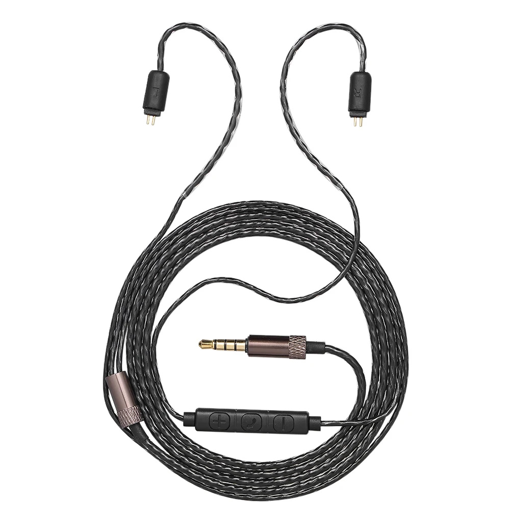 2 pin 0.75mm to 3.5mm Earphone Replacement Earbuds Exchange Cable w/ 3 Remote Buttons Gold Plated Straight Plug for KZ-ZS3 ZS4
2 pin 0.75mm to 3.5mm Earphone Replacement Earbuds Exchange Cable w/ 3 Remote Buttons Gold Plated Straight Plug for KZ-ZS3 ZS4