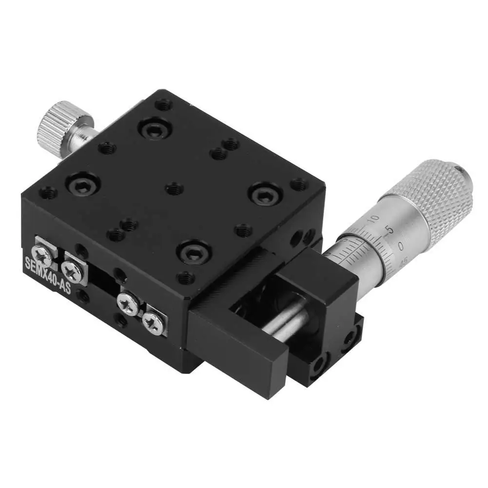 SEMX40-AS X Linear Sliding Track Micrometer Manual Fine-tuning Roller Precision Linear Stages 40*40mm Linear Slide
SEMX40-AS X Linear Sliding Track Micrometer Manual Fine-tuning Roller Precision Linear Stages 40*40mm Linear Slide