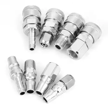 8Pcs 1/4 Pneumatic Quick Fittings Release Plug Socket Connector Set For Air Compressor Hose Wholesale 
8Pcs 1/4 Pneumatic Quick Fittings Release Plug Socket Connector Set For Air Compressor Hose Wholesale