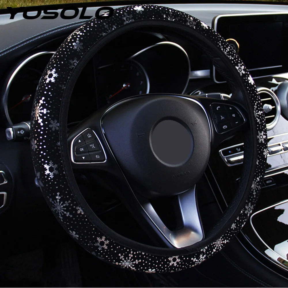 YOSOLO Car Steering Wheel Cover Shiny Snowflake Car-styling Universal Car Steering-wheel Covers Diameter 38cm Car Accessories
YOSOLO Car Steering Wheel Cover Shiny Snowflake Car-styling Universal Car Steering-wheel Covers Diameter 38cm Car Accessories