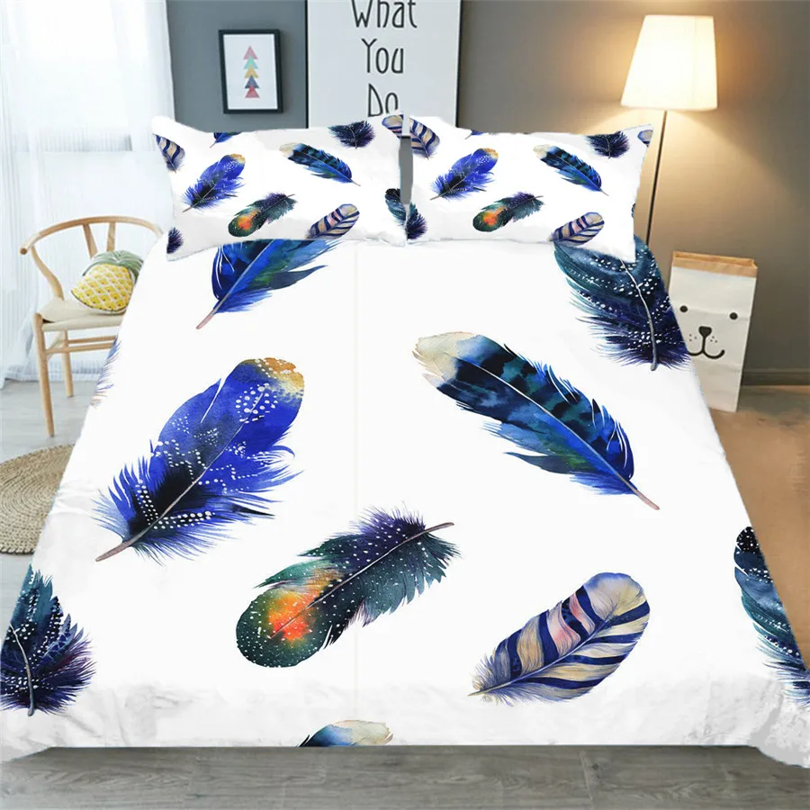 Bedding Set 3D Printed Duvet Cover Bed Set Colored Feather Bohemian Home Textiles for Adults Bedclothes with Pillowcase #YM09
Bedding Set 3D Printed Duvet Cover Bed Set Colored Feather Bohemian Home Textiles for Adults Bedclothes with Pillowcase #YM09