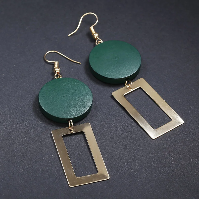 Gifts Tassel Green Drop Earring Korean Dangle Ethnic 1Pair Golden Geometry Natural Wood Hollow Rectangular metal Party Round
Gifts Tassel Green Drop Earring Korean Dangle Ethnic 1Pair Golden Geometry Natural Wood Hollow Rectangular metal Party Round