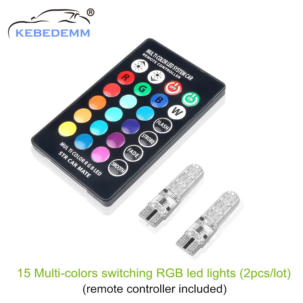 2pcs LED T10 Car Strobe light Multi Colors Dome reading light Wedge Lamp RGB LED Bulb With Remote Controller license plate light
2pcs LED T10 Car Strobe light Multi Colors Dome reading light Wedge Lamp RGB LED Bulb With Remote Controller license plate light