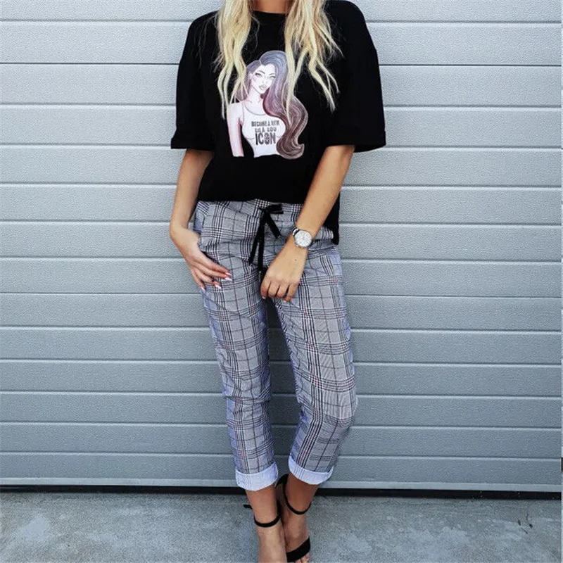 Vertical Striped Plaid Skinny Pants Women Elastic Waist Pocket OL Style Work Trousers 2018 Spring Mid Waist Long Pencil Pants
Vertical Striped Plaid Skinny Pants Women Elastic Waist Pocket OL Style Work Trousers 2018 Spring Mid Waist Long Pencil Pants