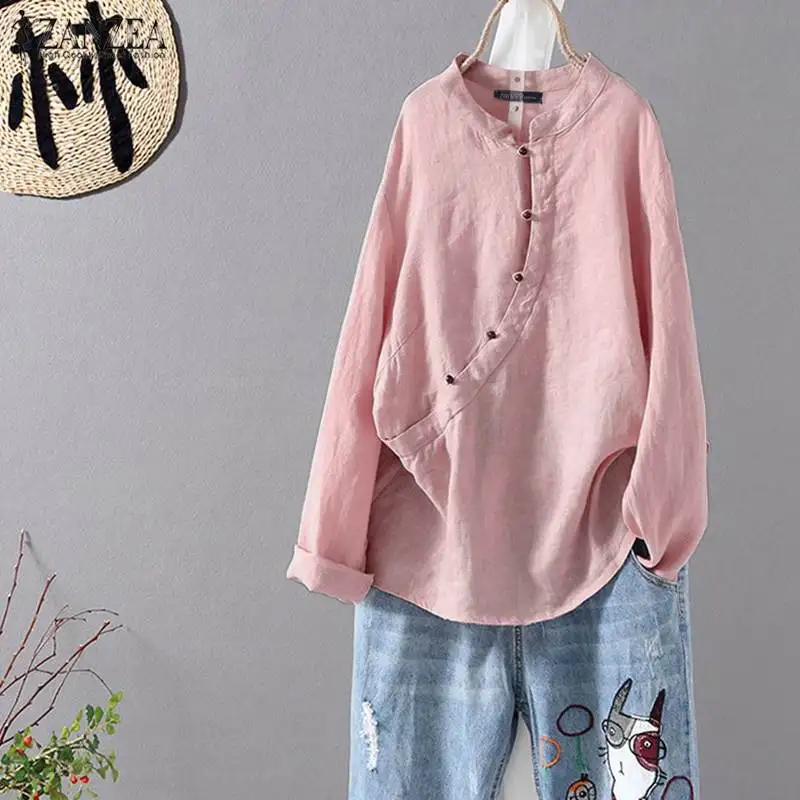 ZANZEA 2019 Vintage Chinese Style Plate Button Blusas Women's Long Sleeve Blouse Femme Cotton Linen Shirts Tunic Tops Plus Size
ZANZEA 2019 Vintage Chinese Style Plate Button Blusas Women's Long Sleeve Blouse Femme Cotton Linen Shirts Tunic Tops Plus Size
