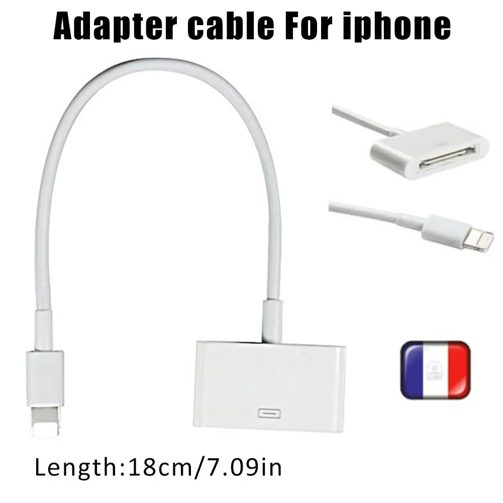 30-pin To 8-pin Adapter Charging Cable For IPhone Support Synchronization Charging Not Support Audio Video Output
30-pin To 8-pin Adapter Charging Cable For IPhone Support Synchronization Charging Not Support Audio Video Output