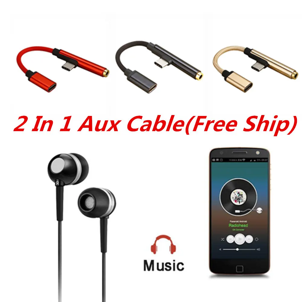 Usb Type C Adapter Charger Audio Cable 2 In 1 Type-C To 3.5mm Jack Headphone Aux Converter for Samsung Note9 Xiaomi HTC Huawei
Usb Type C Adapter Charger Audio Cable 2 In 1 Type-C To 3.5mm Jack Headphone Aux Converter for Samsung Note9 Xiaomi HTC Huawei