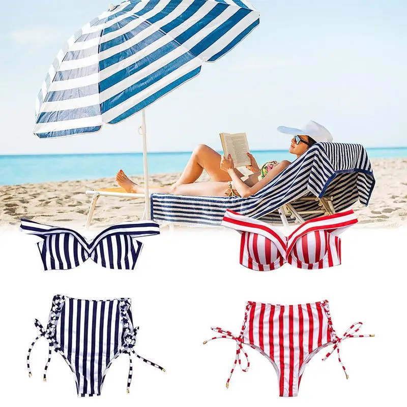 2019 Summer Women's Two-piece Swimsuit Sexy Striped Bikini High Waist Slim-Fit Swimwear Off Shoulder Push Up Bathing Suit Beach
2019 Summer Women's Two-piece Swimsuit Sexy Striped Bikini High Waist Slim-Fit Swimwear Off Shoulder Push Up Bathing Suit Beach