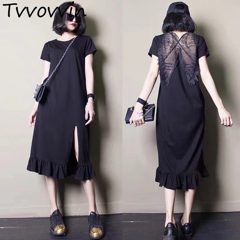 TVVOVVIN 2019 Spring Back Hook Flower Butterfly Lace Perspective Ruffles Pendulum Woman T Shirt Irregular Dress Dresses A282
TVVOVVIN 2019 Spring Back Hook Flower Butterfly Lace Perspective Ruffles Pendulum Woman T Shirt Irregular Dress Dresses A282