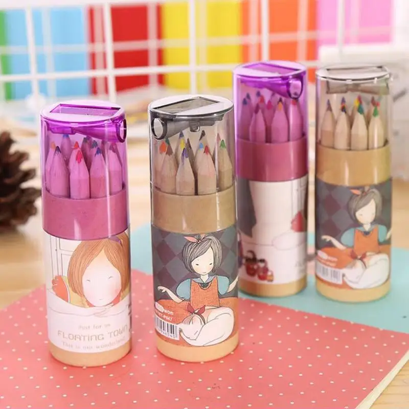 12Pcs/box Mini Crayons Pencils Creative Stationery With Pencil Sharpener Cute Pencils For School Girl Boy Colored Pencils
12Pcs/box Mini Crayons Pencils Creative Stationery With Pencil Sharpener Cute Pencils For School Girl Boy Colored Pencils