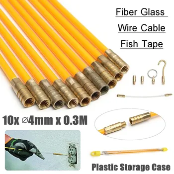10Pcs/Lot 0.3Mx4mm Fiberglass Cable Puller Running Cable Wire Kit Wall Wiring Accessories Electrical Cable Installing Rods
10Pcs/Lot 0.3Mx4mm Fiberglass Cable Puller Running Cable Wire Kit Wall Wiring Accessories Electrical Cable Installing Rods