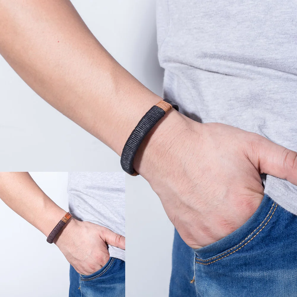 Surfer Men Vintage Bracelets Hemp Wristband Bracelet Cuff Hand-woven PU Leather Bracelet Male Leather Punk Biker Fashion Bangles
Surfer Men Vintage Bracelets Hemp Wristband Bracelet Cuff Hand-woven PU Leather Bracelet Male Leather Punk Biker Fashion Bangles