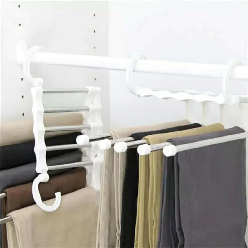 1pcs/pack Durable Wrinkle-Free Creative 5 in 1 Useful Practical Magic Pants Rack Clothes Hanger Drying Pants Rack
1pcs/pack Durable Wrinkle-Free Creative 5 in 1 Useful Practical Magic Pants Rack Clothes Hanger Drying Pants Rack