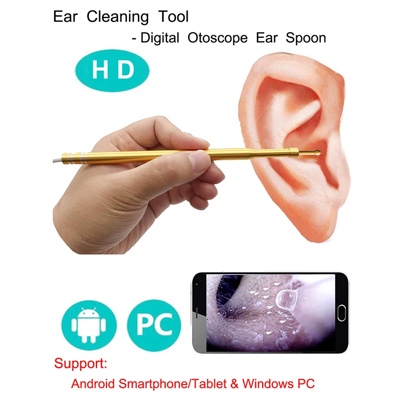 3 in 1 USB Endoscope HD Endoscope Ear Cleaning Spoon Earpick Ear Wax Cleaner Android Endoscope Camera Ear Health Care
3 in 1 USB Endoscope HD Endoscope Ear Cleaning Spoon Earpick Ear Wax Cleaner Android Endoscope Camera Ear Health Care