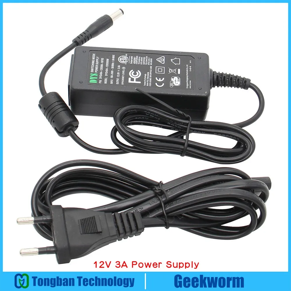 Raspberry Pi X830 V2.0 DC 12V 3A Power Supply (EU/UK/US Plug),Power Adapter 5.5x2.5mm for RPi X830 3.5" SATA HDD Expansion Board
Raspberry Pi X830 V2.0 DC 12V 3A Power Supply (EU/UK/US Plug),Power Adapter 5.5x2.5mm for RPi X830 3.5" SATA HDD Expansion Board