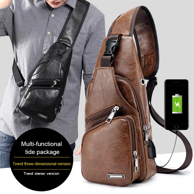 Men's Chest Bag Retro PU Leather Single Shoulder Bag Leisure Travel Messenger Bag Chest Pocket Waterproof CrossBody Bag
Men's Chest Bag Retro PU Leather Single Shoulder Bag Leisure Travel Messenger Bag Chest Pocket Waterproof CrossBody Bag