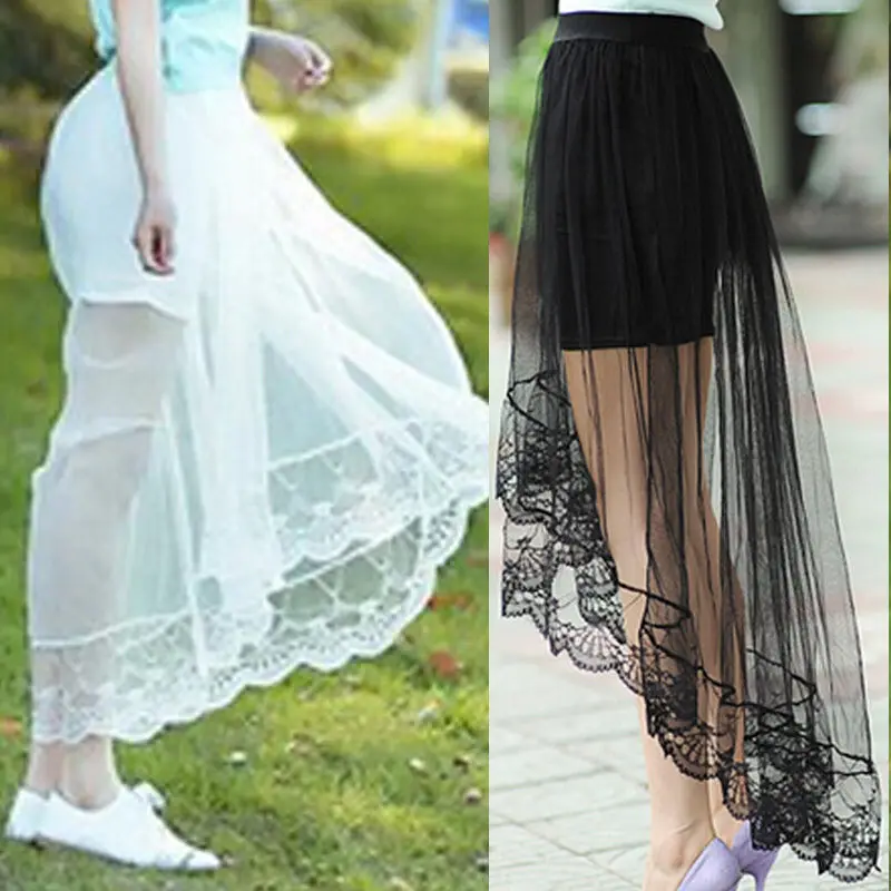 Transparent Fashion Lace Women's High Waisted Skirt Skater Swing Pleated Summer Skirt
Transparent Fashion Lace Women's High Waisted Skirt Skater Swing Pleated Summer Skirt