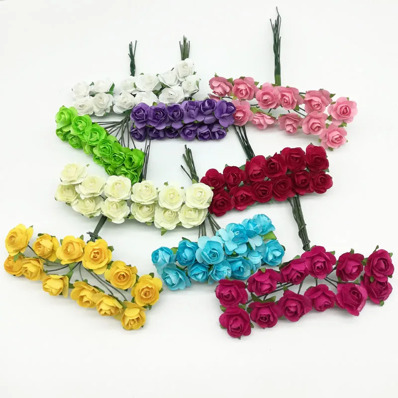 12pcs 1cm mini Artificial Paper Flowers Multicolor rose bouquet for decoration Candy Gift box DIY wreath Handmade fake flower
12pcs 1cm mini Artificial Paper Flowers Multicolor rose bouquet for decoration Candy Gift box DIY wreath Handmade fake flower