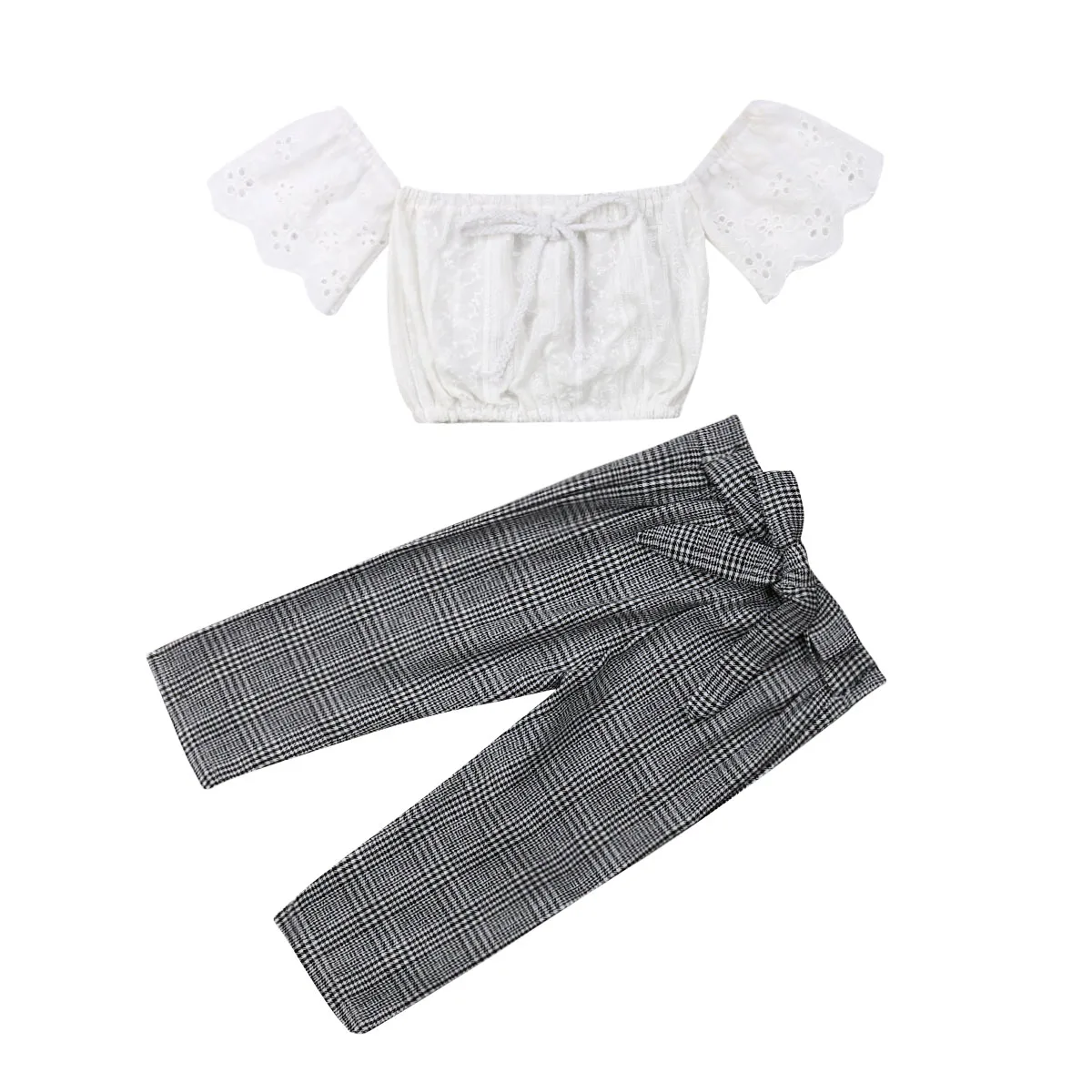 2-7Years Toddler Kids Baby Girl Summer Lace Tops Plaid Pants Leggings 2PCS Outfit Sunsuit
2-7Years Toddler Kids Baby Girl Summer Lace Tops Plaid Pants Leggings 2PCS Outfit Sunsuit