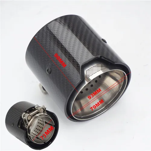 1 Piece Air inlet OD 73MM length 90MM Glossy Carbon Fiber Exhaust tip M Performance exhaust pipe for BMW F82 F83 M5 F10
1 Piece Air inlet OD 73MM length 90MM Glossy Carbon Fiber Exhaust tip M Performance exhaust pipe for BMW F82 F83 M5 F10