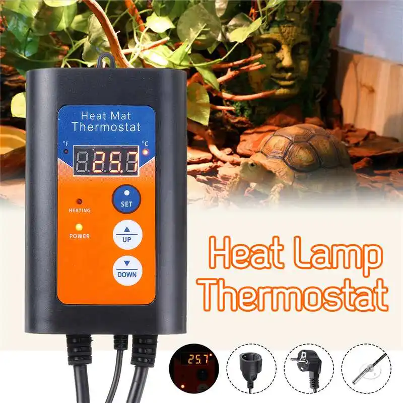 1000W 220V Digital Heat Mat temperature Thermostat Controller for Seed Germination Pet Reptile Supply Safe New
1000W 220V Digital Heat Mat temperature Thermostat Controller for Seed Germination Pet Reptile Supply Safe New
