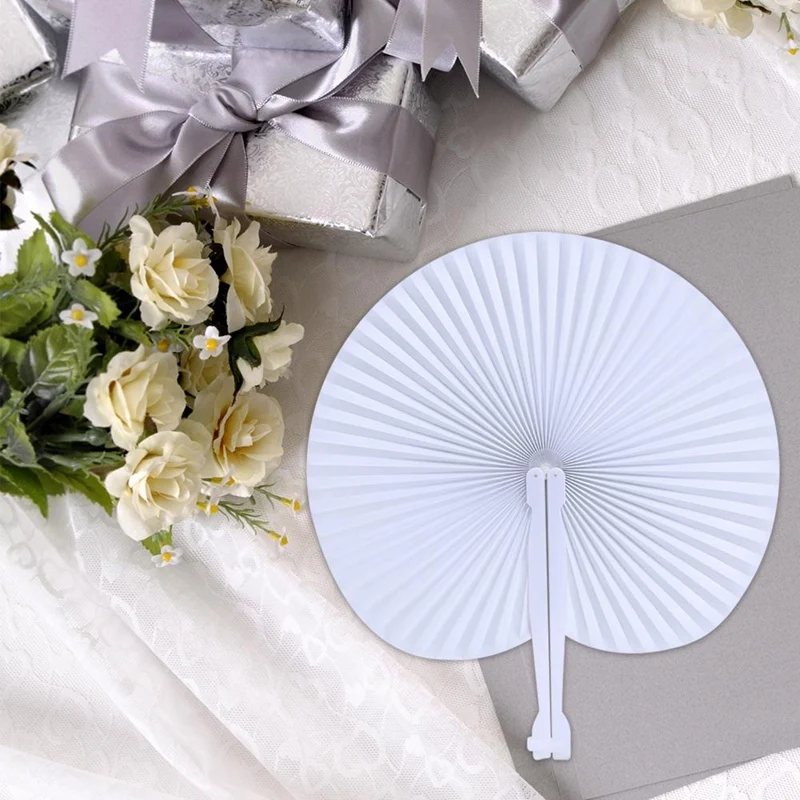 12Pcs/Set White Circular Paper Fan White Paper Folding Advertising Group Diy Small Round Fan 
12Pcs/Set White Circular Paper Fan White Paper Folding Advertising Group Diy Small Round Fan