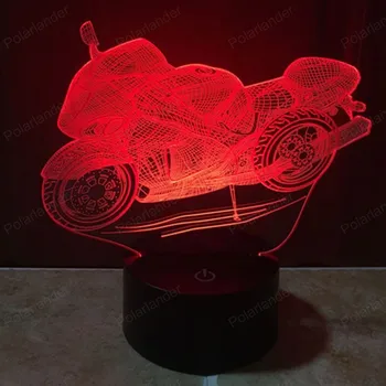 New motorcycle 3D lights visual lights colorful lamp gift decorative atmosphere table lamp touch lamp 3D light foreign trade
New motorcycle 3D lights visual lights colorful lamp gift decorative atmosphere table lamp touch lamp 3D light foreign trade