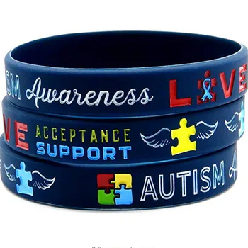 50pcs Autism Awareness Bracelets Silicone Wristbands Autism awareness live acceptance support for angel
50pcs Autism Awareness Bracelets Silicone Wristbands Autism awareness live acceptance support for angel