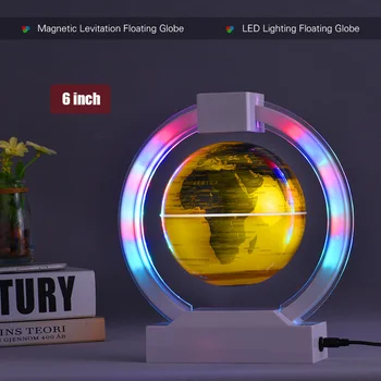 6in Magnetic Levitation Floating Globe Lighting Golden Earth Globe with LED Color Light Circular Base for Desk Decoration Gift
6in Magnetic Levitation Floating Globe Lighting Golden Earth Globe with LED Color Light Circular Base for Desk Decoration Gift