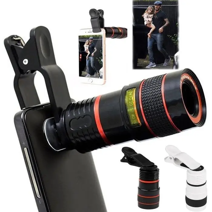 Telescope Universal Mobile Cell Phone HD 8X Clip on Cleaning Cloth Optical Zoom 0.3cm/0.1inch Telescope Camera Casual Lens
Telescope Universal Mobile Cell Phone HD 8X Clip on Cleaning Cloth Optical Zoom 0.3cm/0.1inch Telescope Camera Casual Lens
