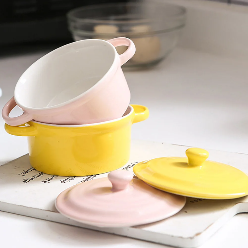 200ml Ceramic Rice Bowl Double Handles Soup Bowls with Lid Baby Feeding Tableware for Jelly Pudding Egg Custard
200ml Ceramic Rice Bowl Double Handles Soup Bowls with Lid Baby Feeding Tableware for Jelly Pudding Egg Custard