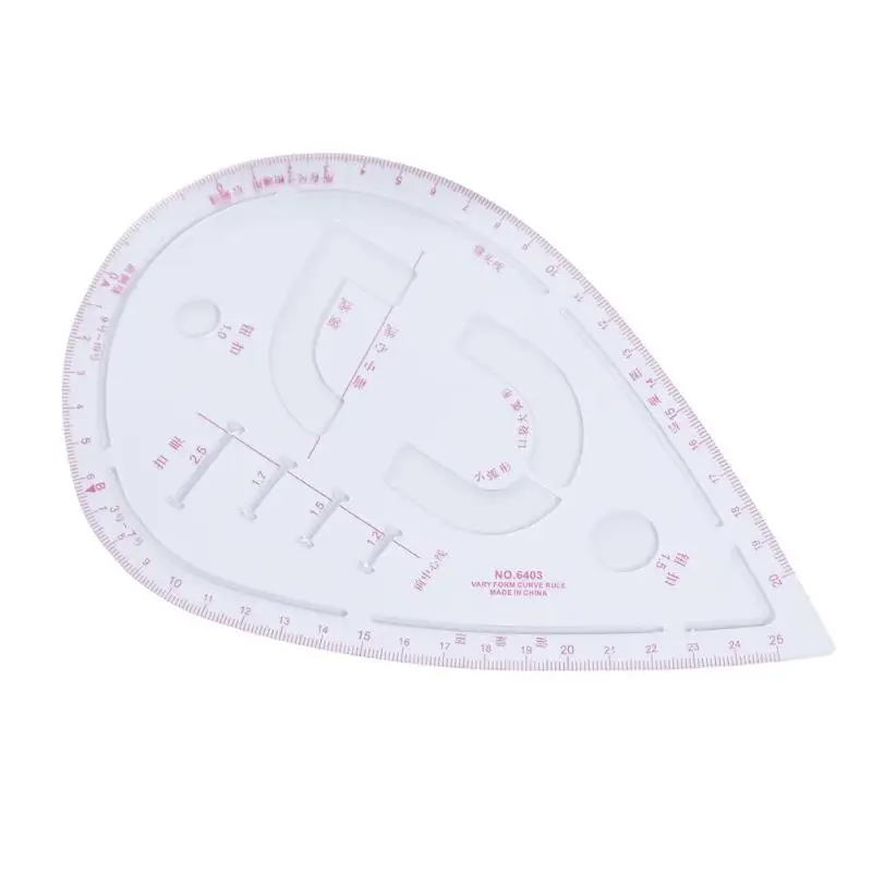 1PC Curve Metric Sewing Ruler Measure for Designer Dressmaking Plastic Tailor Grading Transparent Durable Pattern Design Tools
1PC Curve Metric Sewing Ruler Measure for Designer Dressmaking Plastic Tailor Grading Transparent Durable Pattern Design Tools