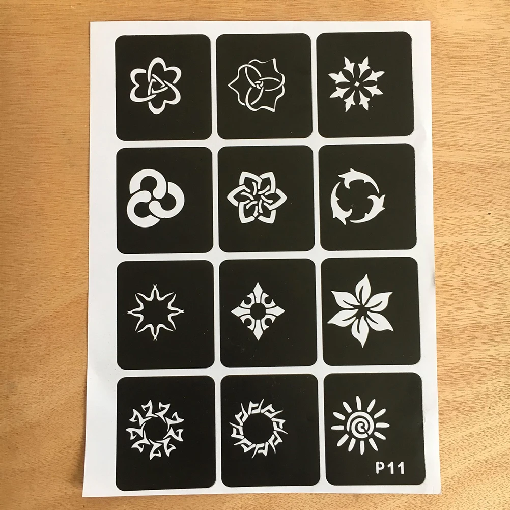 18pcs Airbrush Glitter Tattoo Stencil Henna Hollow Drawing Small Cute Cat Flower Butterfly Cartoon Design DIY Body Art Template
18pcs Airbrush Glitter Tattoo Stencil Henna Hollow Drawing Small Cute Cat Flower Butterfly Cartoon Design DIY Body Art Template