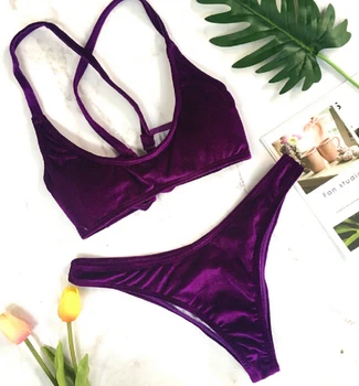 Sexy Women Velvet Bikini Set Swimsuit Beachwear Swimwear Bathing suit Triangle Monokini Push Up Two Pieces
Sexy Women Velvet Bikini Set Swimsuit Beachwear Swimwear Bathing suit Triangle Monokini Push Up Two Pieces