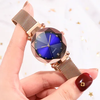 Luxury Women Watches Rose Gold Magnet Clasp Wrist Watches Ladies Fashion Stainless Steel Starry Sky Rhinestone Quartz Watch
Luxury Women Watches Rose Gold Magnet Clasp Wrist Watches Ladies Fashion Stainless Steel Starry Sky Rhinestone Quartz Watch