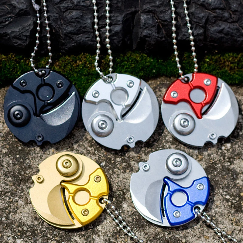 Outdoor Creative Mini Coin Folding Knife EDC Tool Key ring Survival Portable Hiking Camping Round Cutter Blade with Key Chain
Outdoor Creative Mini Coin Folding Knife EDC Tool Key ring Survival Portable Hiking Camping Round Cutter Blade with Key Chain