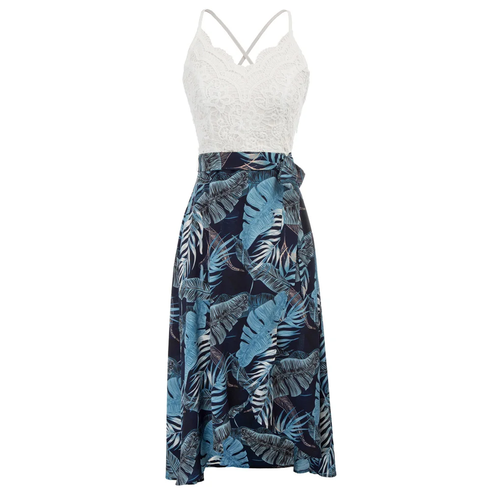 GK Sexy floral midi dress Women tropical clothes Spaghetti Straps V-Neck Lace & Chiffon High-Low sashes belt Dress vestido lady
GK Sexy floral midi dress Women tropical clothes Spaghetti Straps V-Neck Lace & Chiffon High-Low sashes belt Dress vestido lady