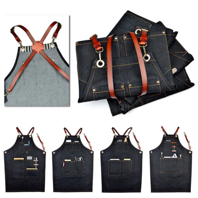 1pc 80cm Black Apron Multiple Pocket Designs Large Capacity High Quality Denim Apron Suitable For Home BBQ Chef Cook
1pc 80cm Black Apron Multiple Pocket Designs Large Capacity High Quality Denim Apron Suitable For Home BBQ Chef Cook