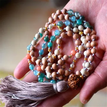 6MM108 blue Chalcedony wood kont necklace Bless Healing natural Wristband Meditation pray Wrist spirituality classic Lucky
6MM108 blue Chalcedony wood kont necklace Bless Healing natural Wristband Meditation pray Wrist spirituality classic Lucky