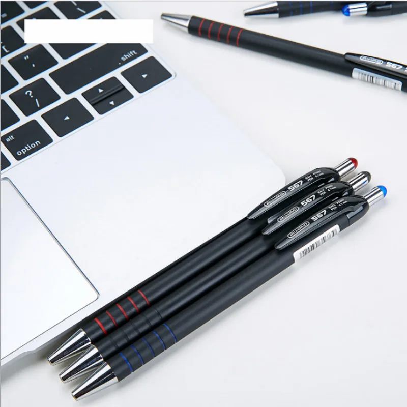 24 Pcs High Quality 0.5mm Ink Ballpoint Pen Black Blue Red Automatic Ball Pen Office School Supplies Stationery Caneta 03660
24 Pcs High Quality 0.5mm Ink Ballpoint Pen Black Blue Red Automatic Ball Pen Office School Supplies Stationery Caneta 03660