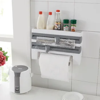 Home Kitchen Film Sauce Bottle Storage Rack Paper Dispenser Preservative Film Rack Kitchen Accessory (Grey White)
Home Kitchen Film Sauce Bottle Storage Rack Paper Dispenser Preservative Film Rack Kitchen Accessory (Grey White)
