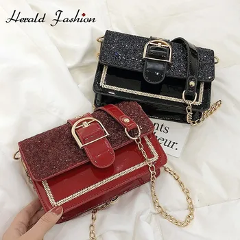 Herald Fashion Quality Patent Leather Chain Female Shoulder Bags Women Messenger Bags Small Ladies' Crossbody Flap Bags Bolsa
Herald Fashion Quality Patent Leather Chain Female Shoulder Bags Women Messenger Bags Small Ladies' Crossbody Flap Bags Bolsa