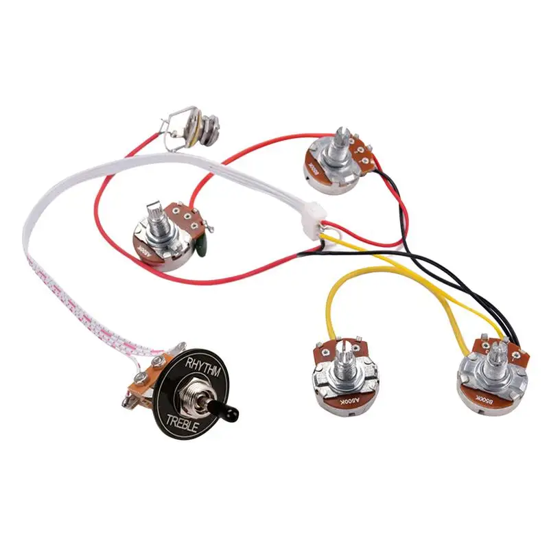 1PC Durable Metal Replacement 2 Volume 2 Tone Jack 3 Way Toogle Switch Guitar Wiring Harness Kit for Guitar Parts
1PC Durable Metal Replacement 2 Volume 2 Tone Jack 3 Way Toogle Switch Guitar Wiring Harness Kit for Guitar Parts