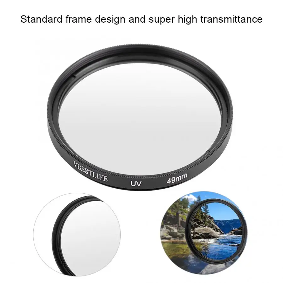

VBESTLIFE Univesal Ultra Slim UV Filter Lens Protecting Filters For DSLR Cameras Filters 49/52/55/58/62/67/72/77/82mm Hot