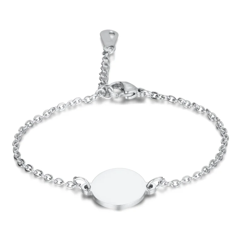 New Simple Round Circle Pendant Bracelet Charm Link Chain Disk Coin Bracelets Stainless Steel Bracelet for Women Men Jewelry
New Simple Round Circle Pendant Bracelet Charm Link Chain Disk Coin Bracelets Stainless Steel Bracelet for Women Men Jewelry