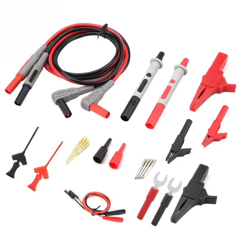 P1300D Electronic Digital Multimeter Test Leads with Crocodile Clips Replaceable Probe Tips Set Tool | Инструменты